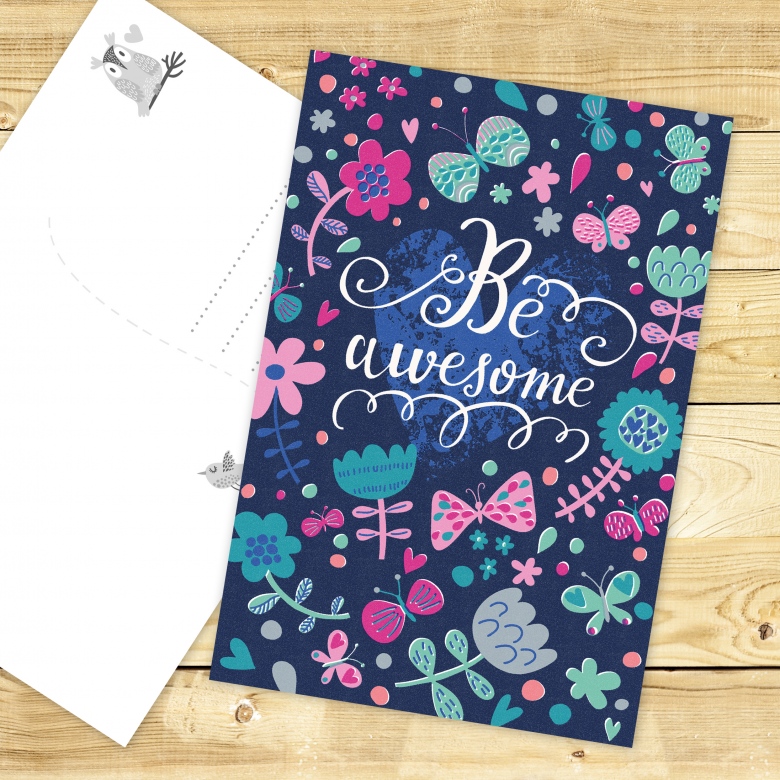 Be awesome - открытка