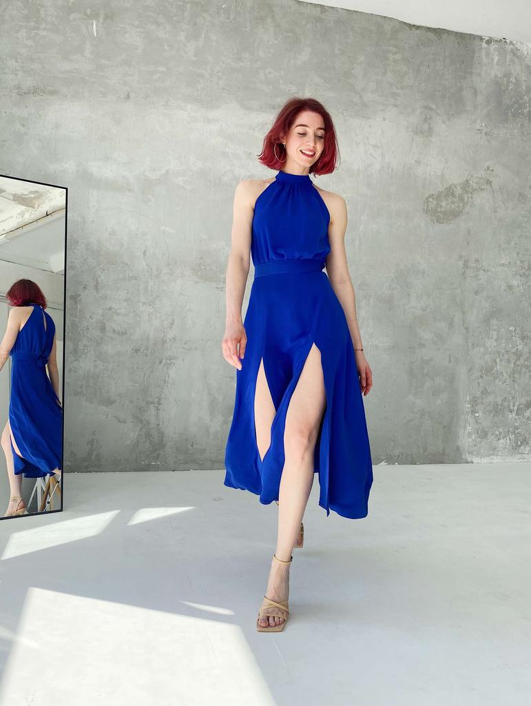 Платье "Розе" электрик