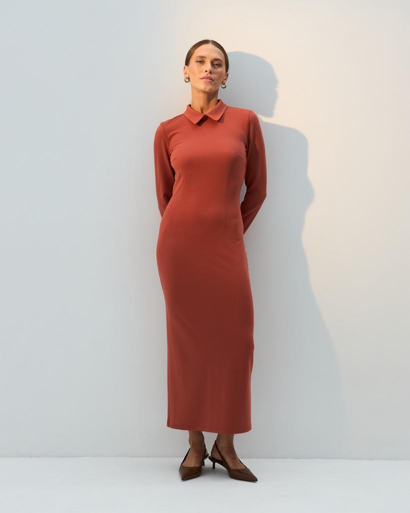 Платье "Марьванна" в терракотовом