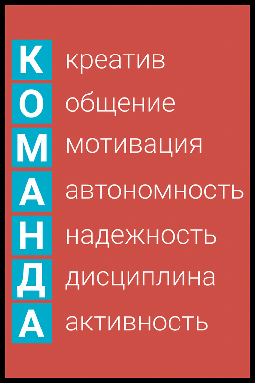 Постер для офиса КОМАНДА