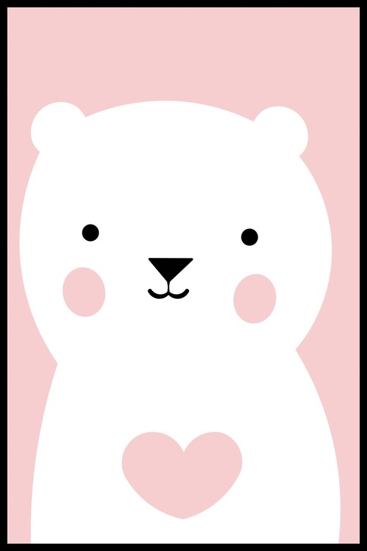 Постер В Детскую Белый Мишка