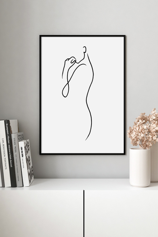 Постер Девушка Из Линий