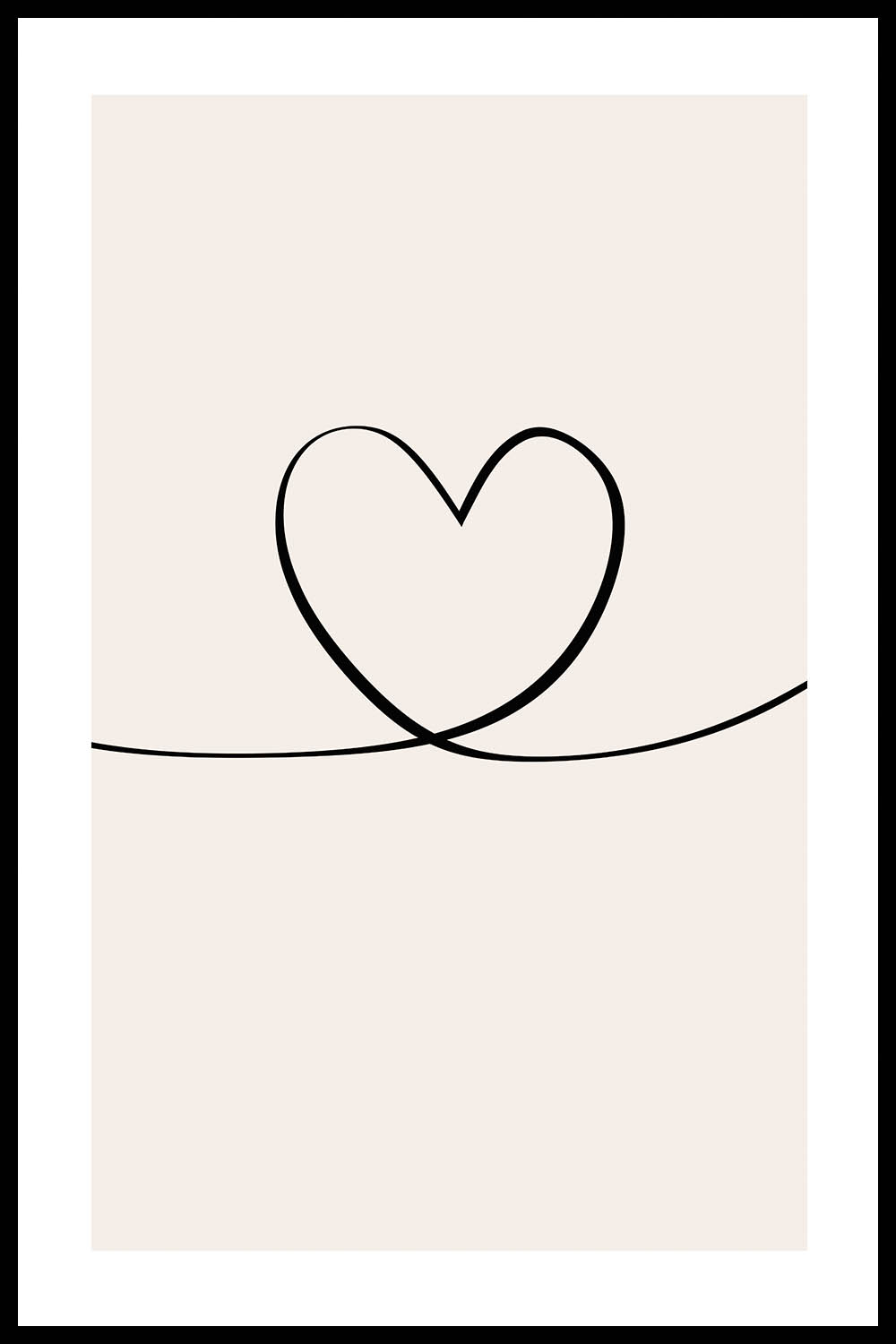 Постер Сердце Из Линий