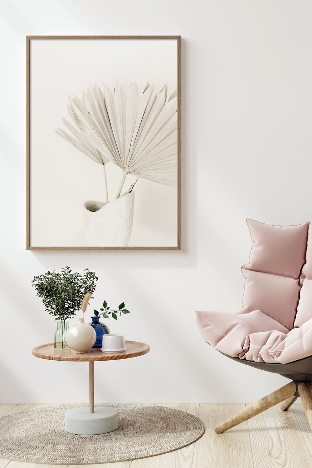 Постер Бежевые Листья Пальмы