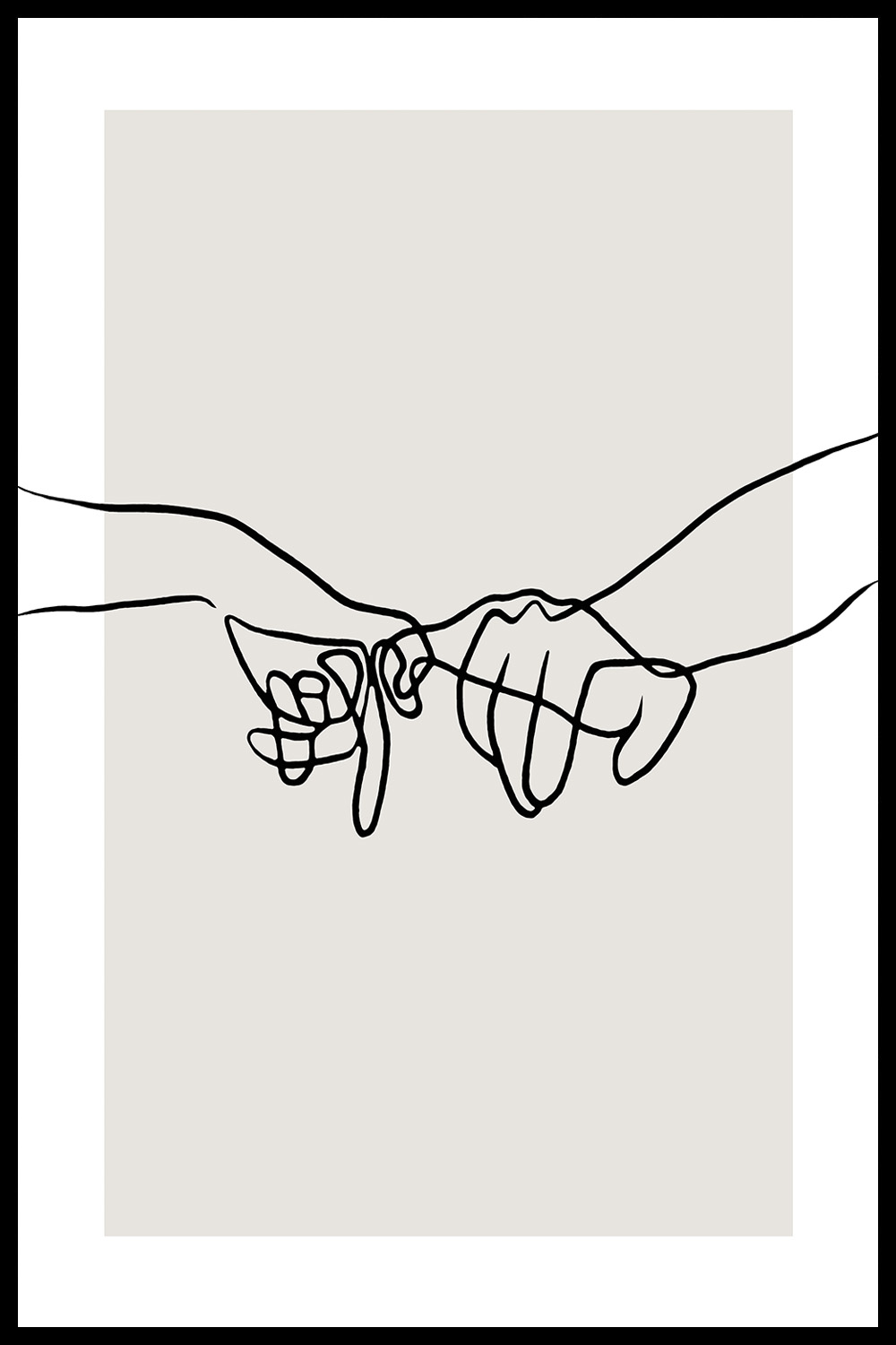 Постер Руки Из Линий