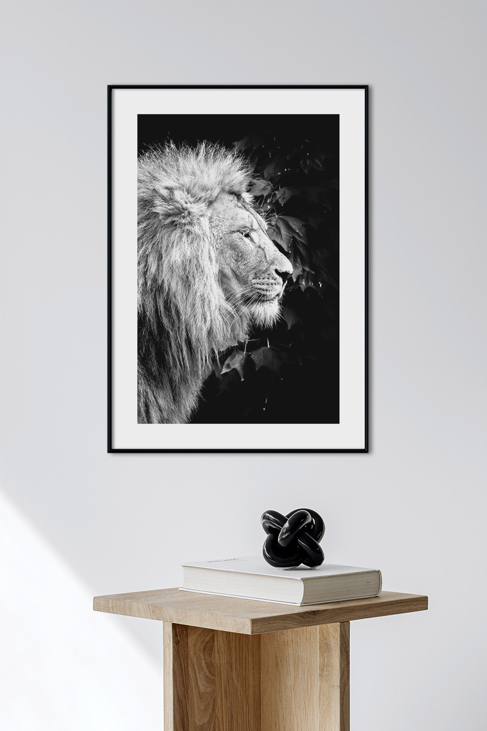 Постер Черно-Белый Лев