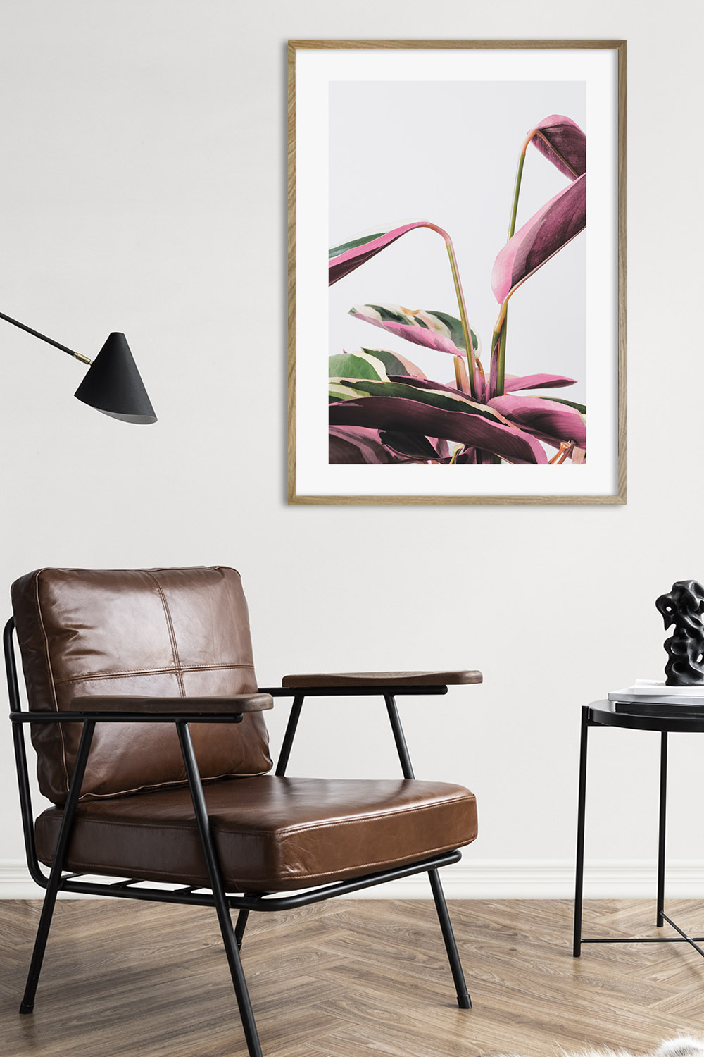 Постер Зелено-Розовые Листья #2