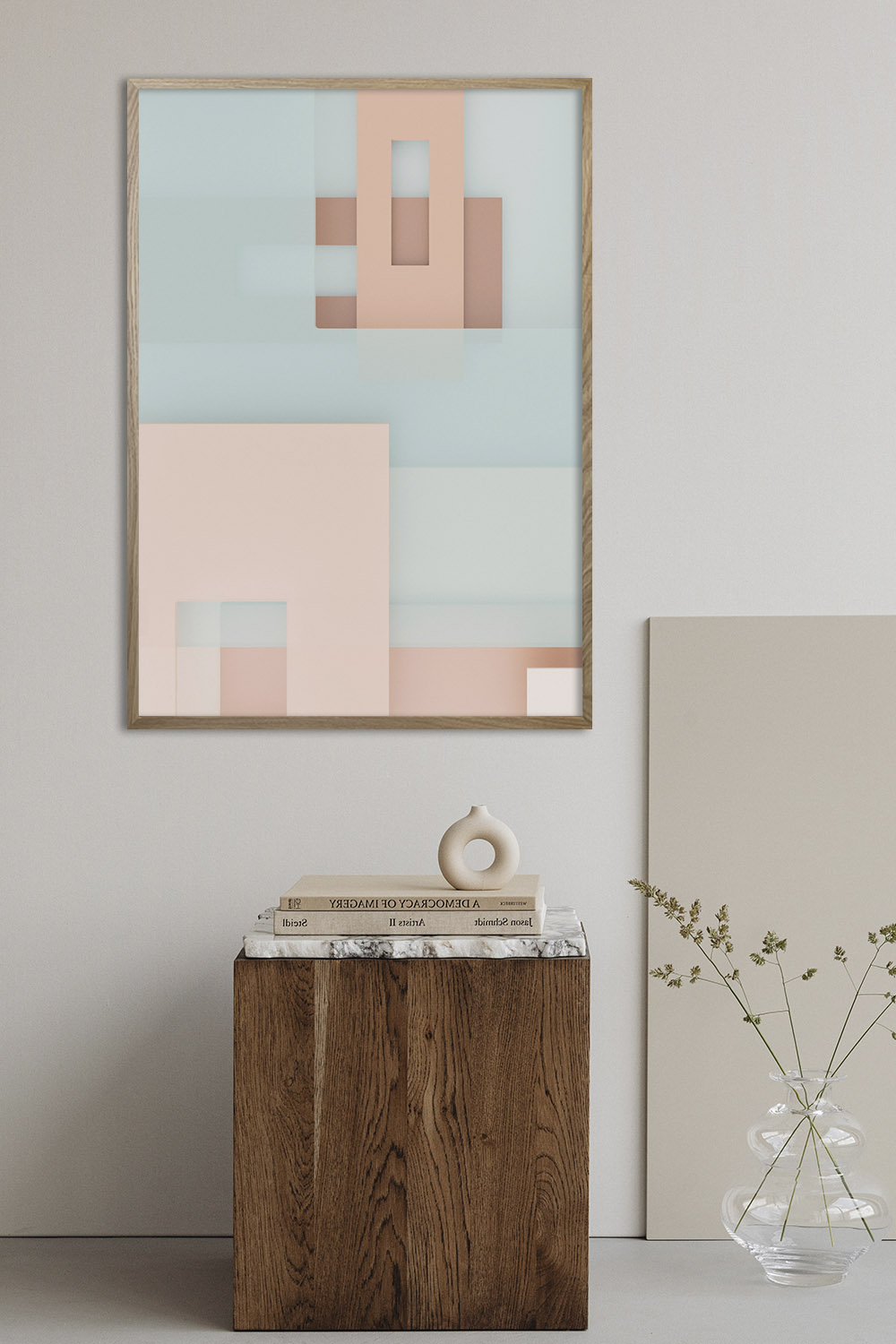 Постер Бежево-Голубая Абстракция #1