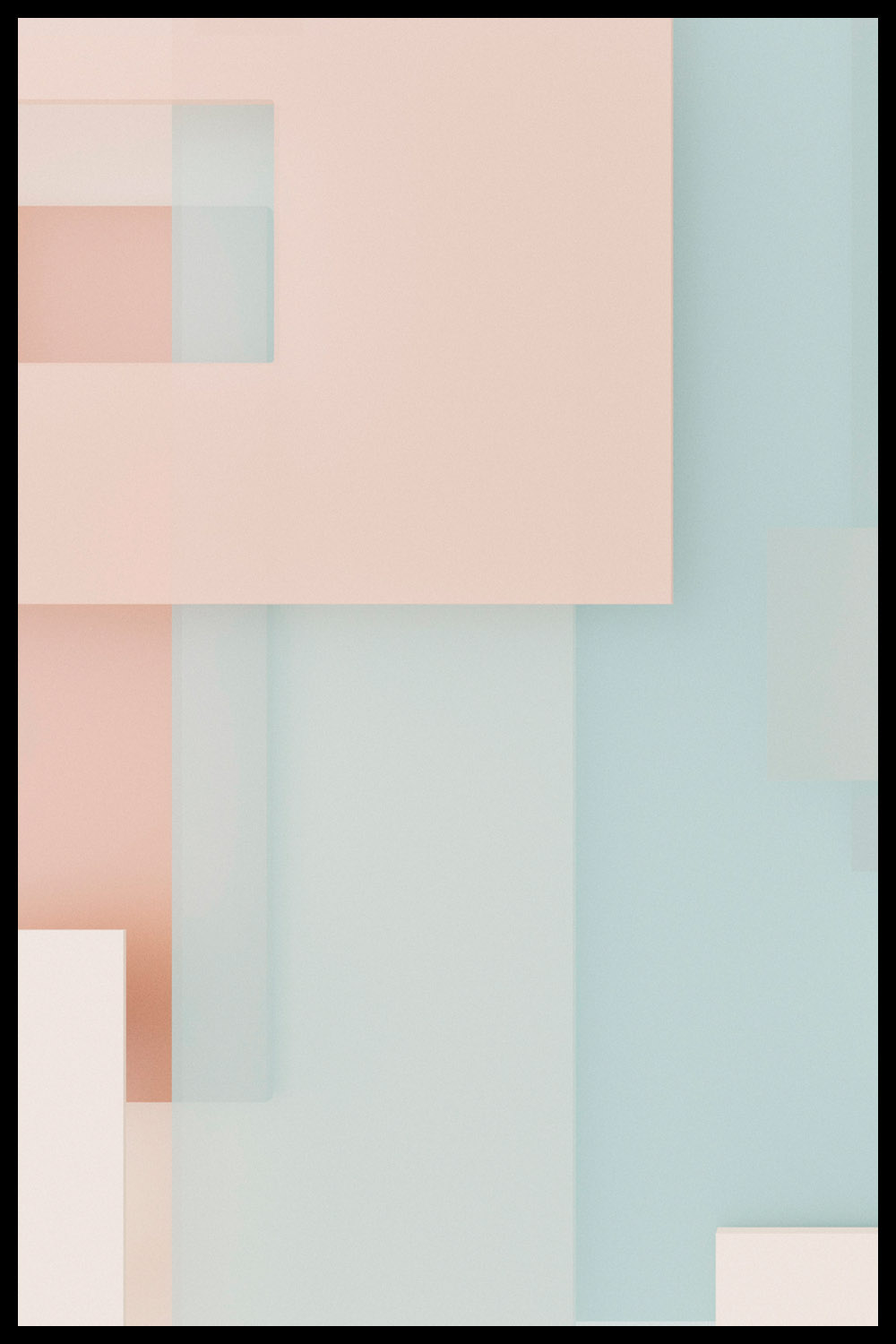 Постер Бежево-Голубая Абстракция #2