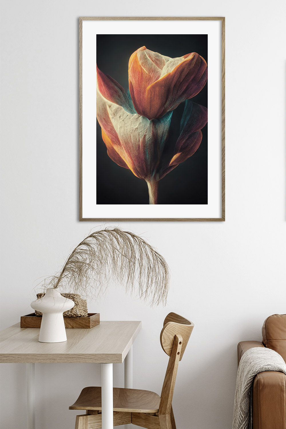 Постер Цветок На Темном Фоне #1