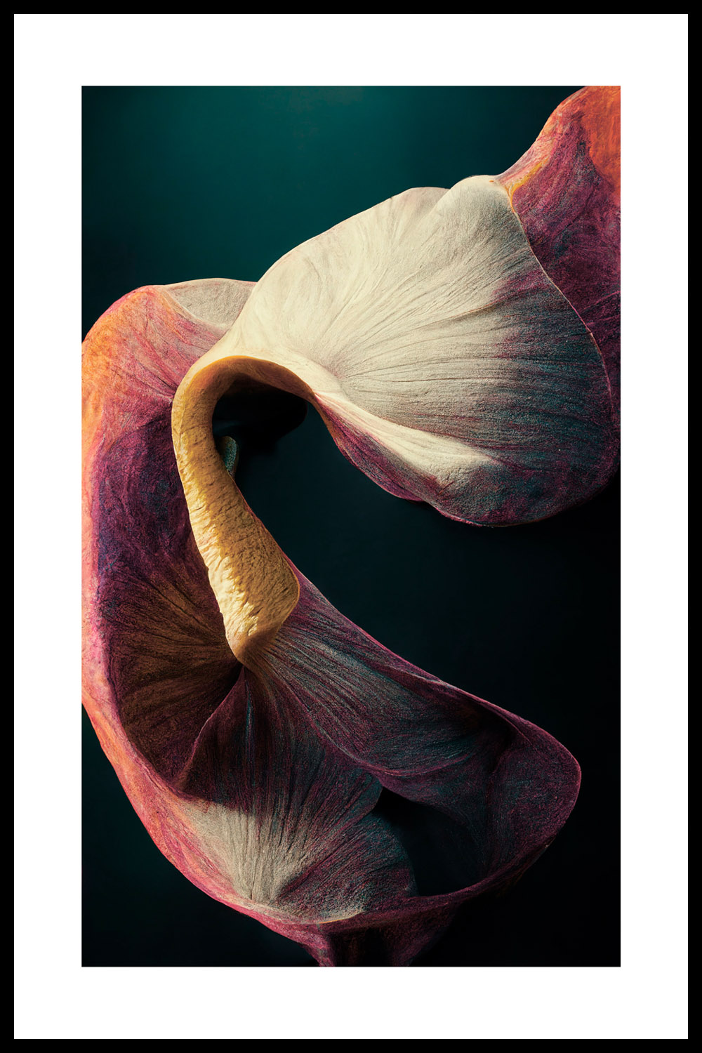 Постер Цветок На Темном Фоне #2