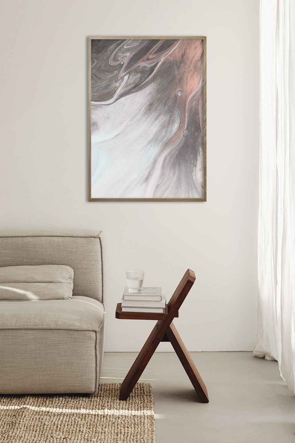 Постер Абстракция Песочно-Серая #1