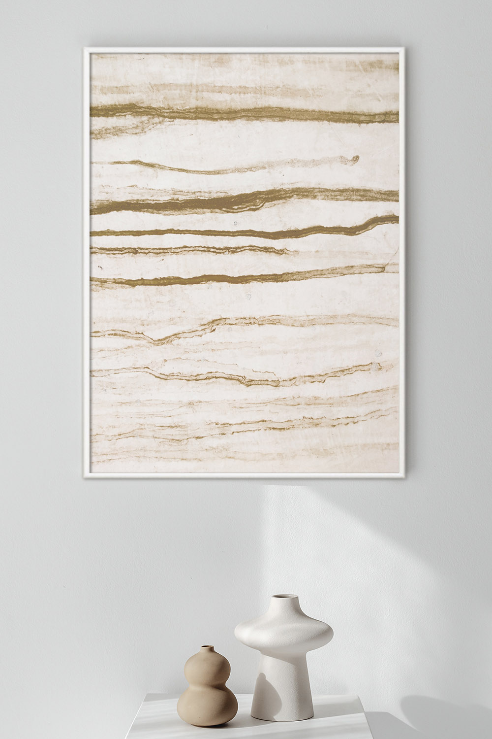 Постер Бежево-Коричневые Полосы