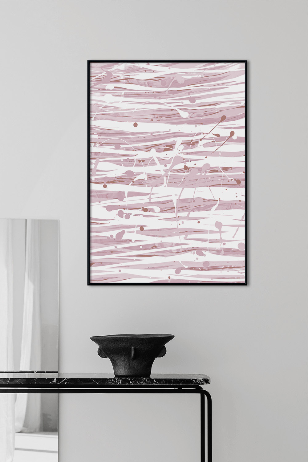 Постер Абстракция Розово-Белая