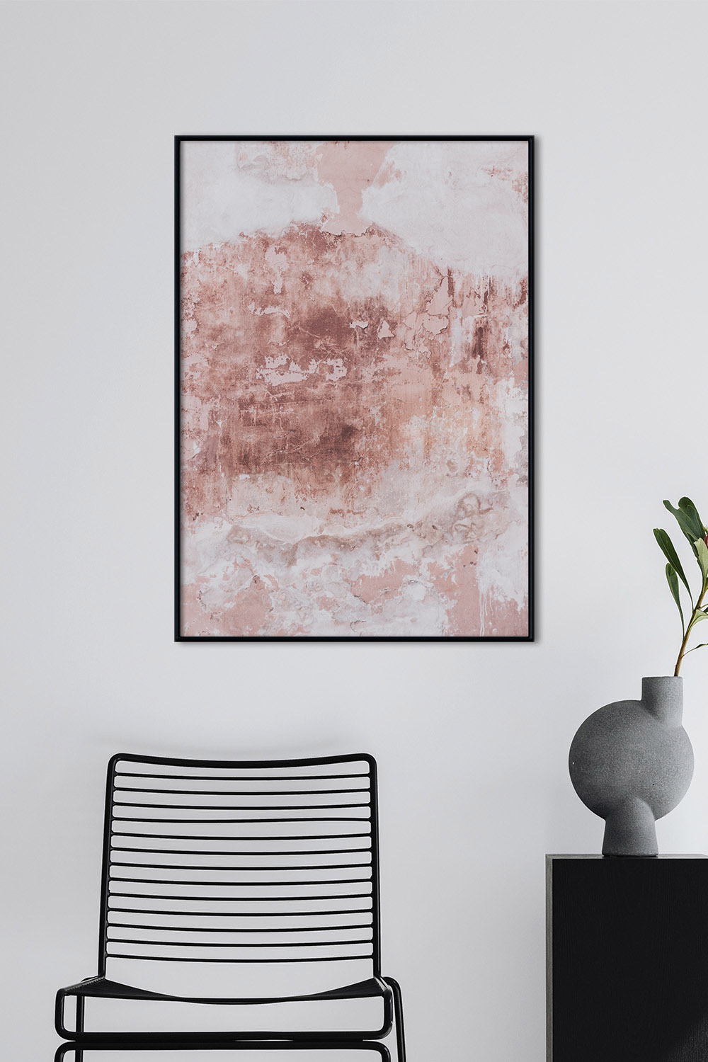 Постер Абстракция Розово-Серая