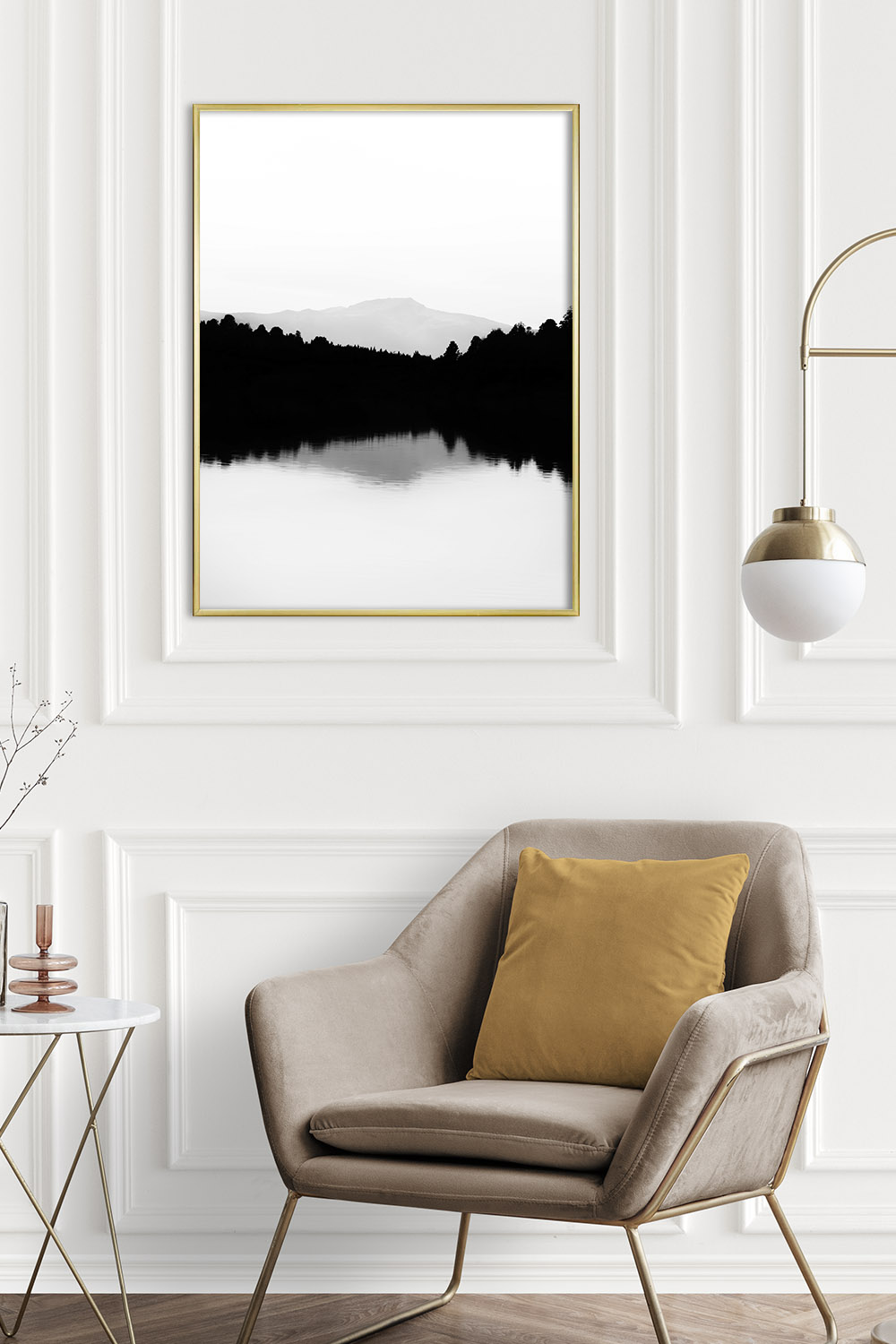 Постер Черно-Белое Отражение