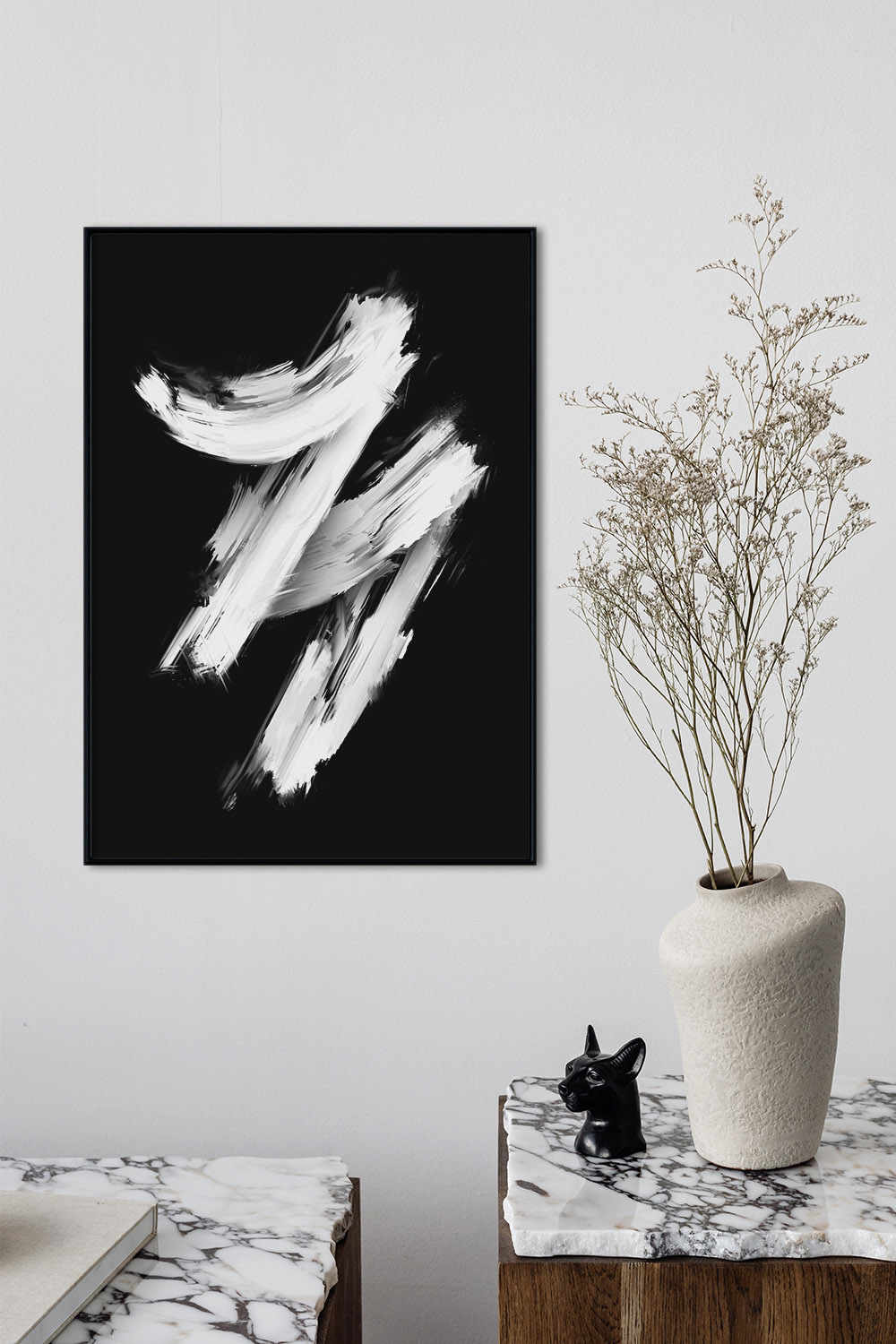 Постер Белые Мазки