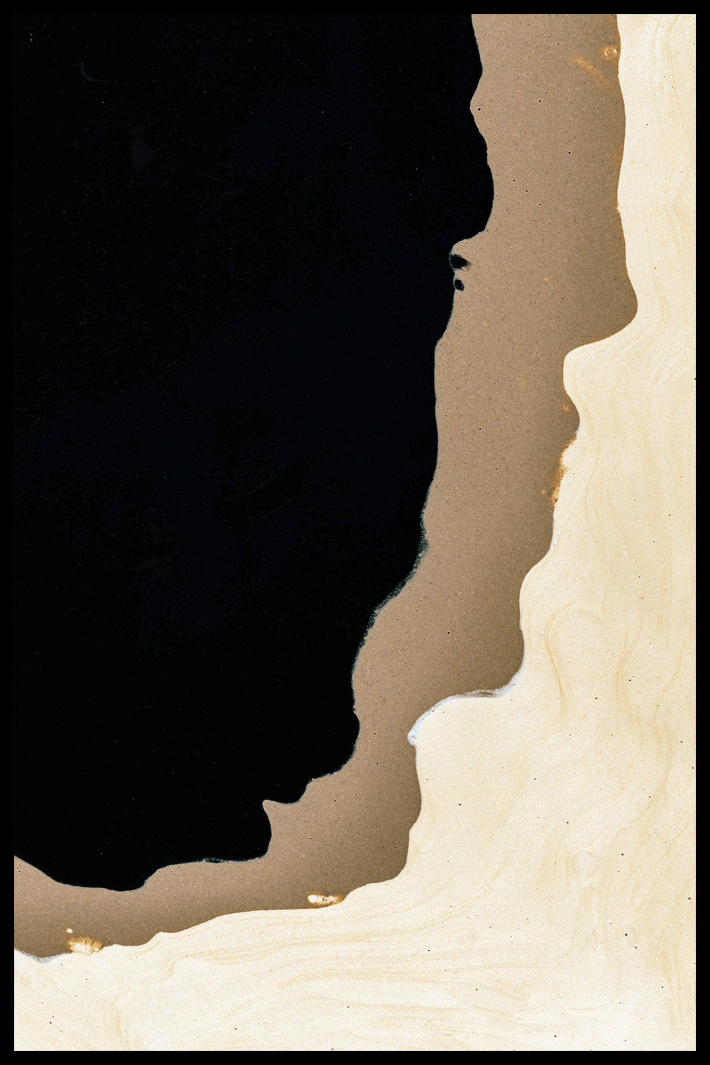 Постер Абстракция Черно-Бежевая