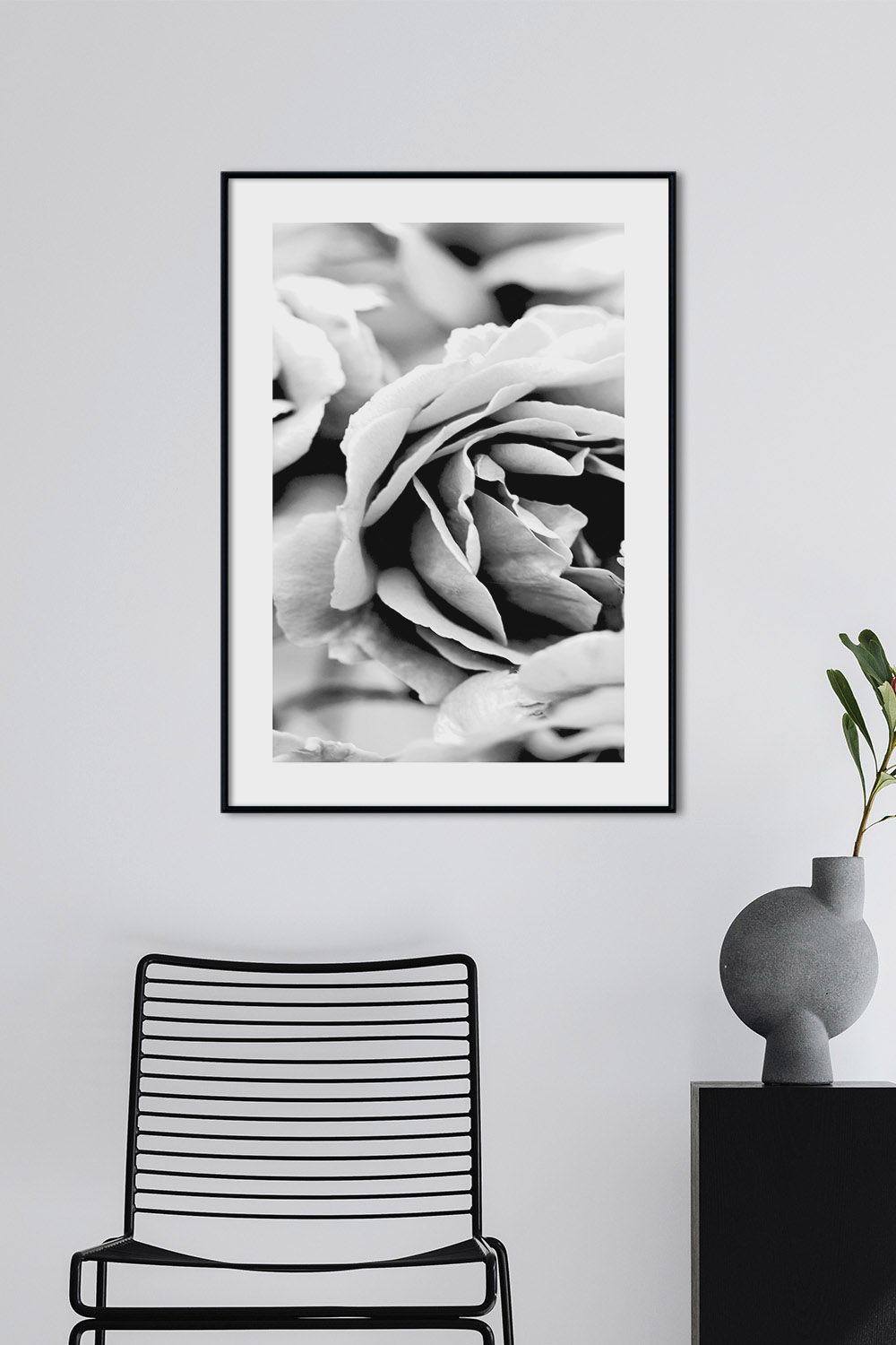 Постер Черно-Белый Роза