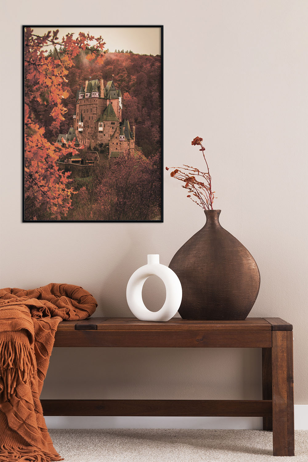 Постер Замок В Осеннем Лесу