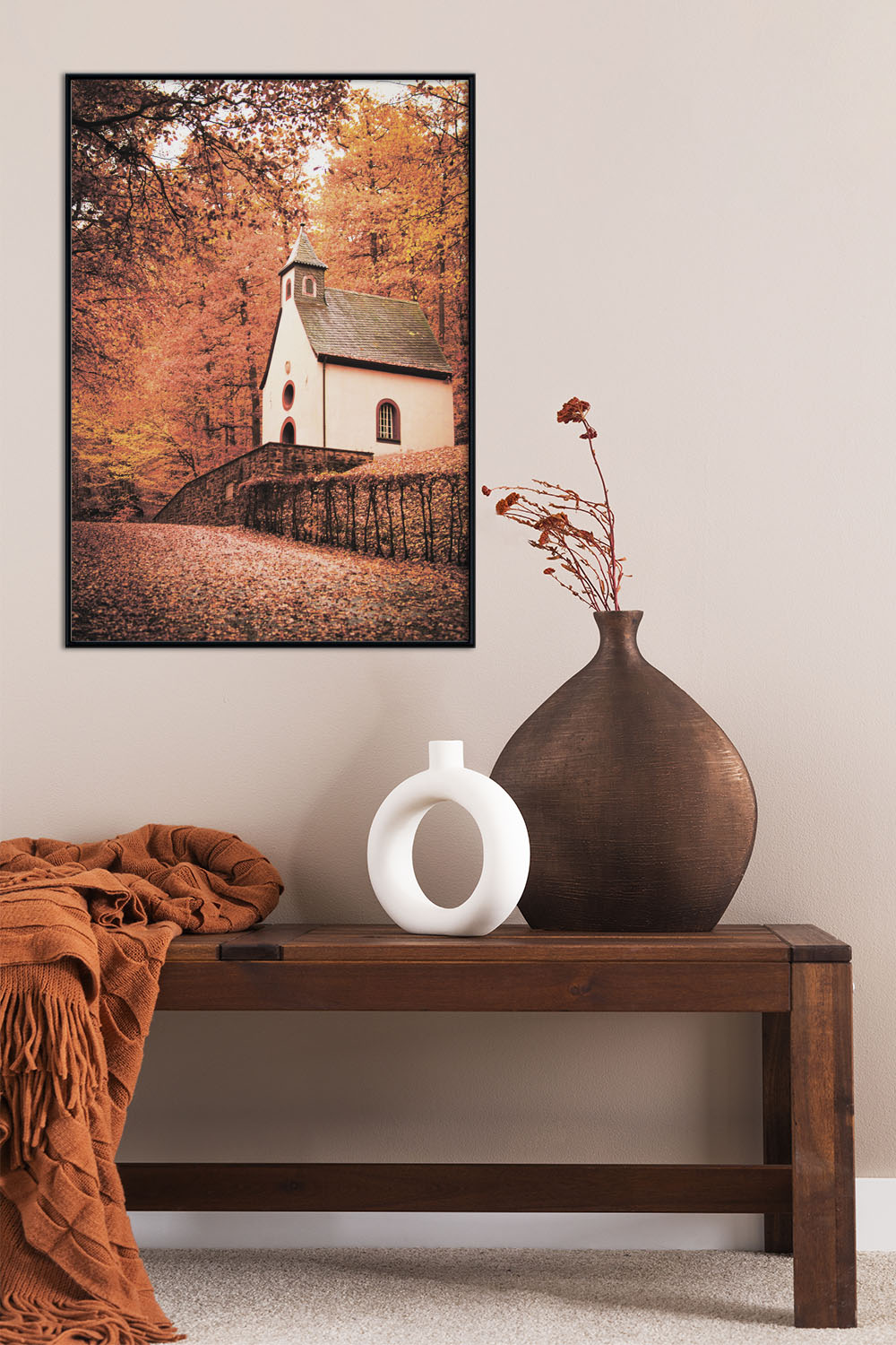 Постер Дом В Осеннем Лесу