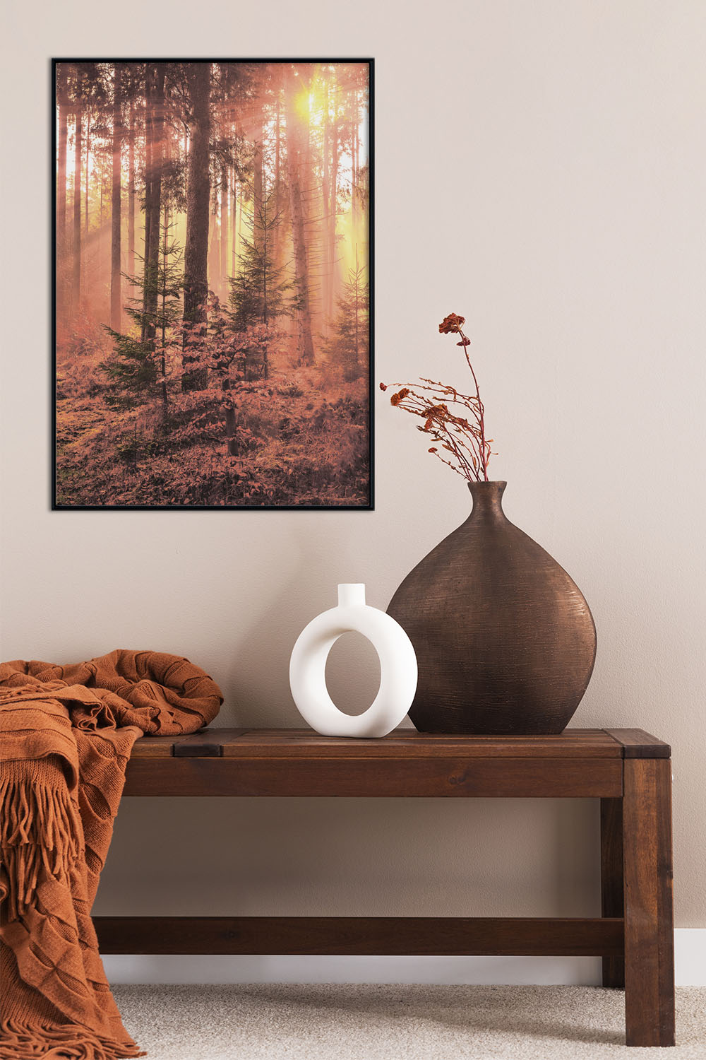 Постер Лучи В Осеннем Лесу