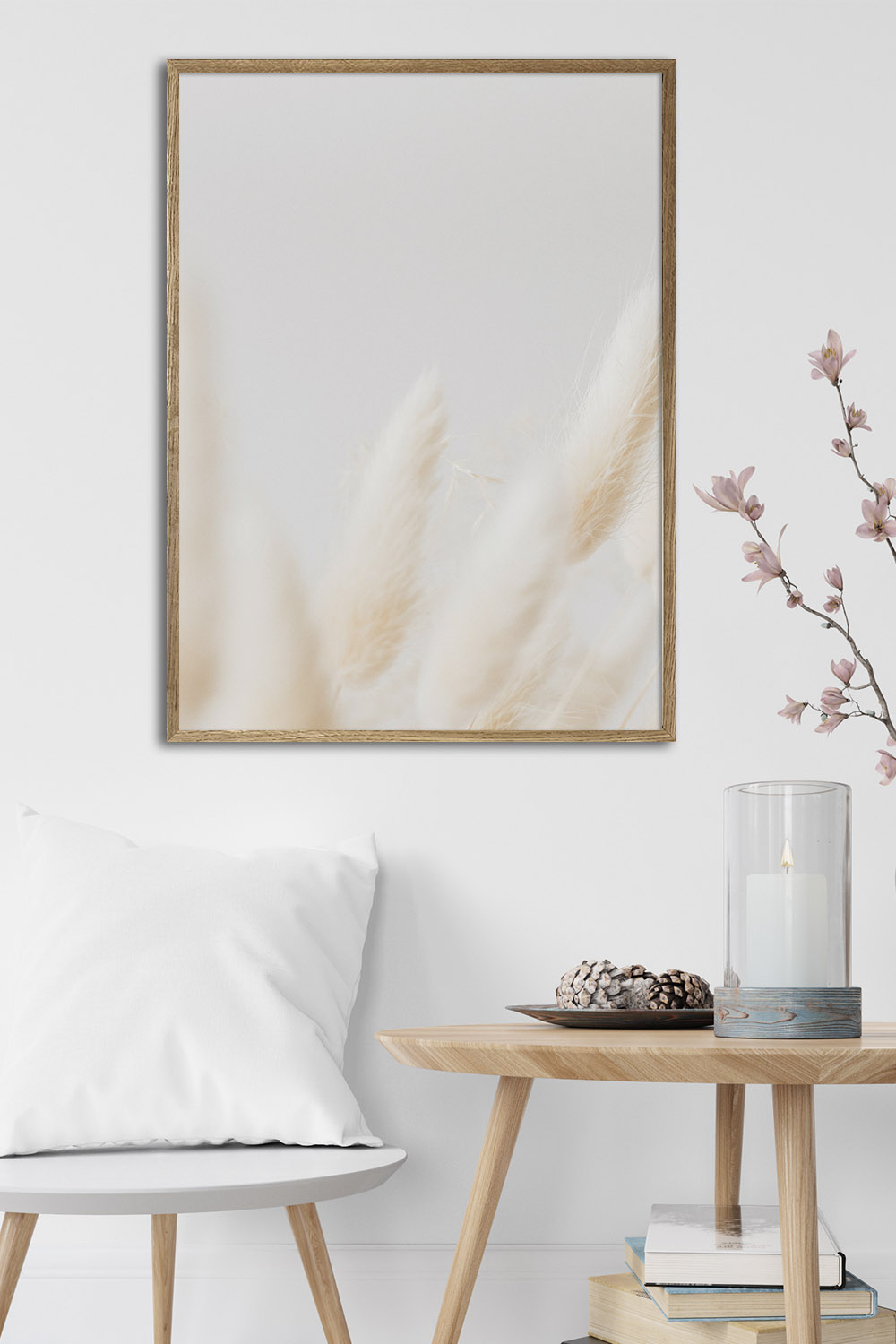 Постер Светло-Бежевые Сухоцветы