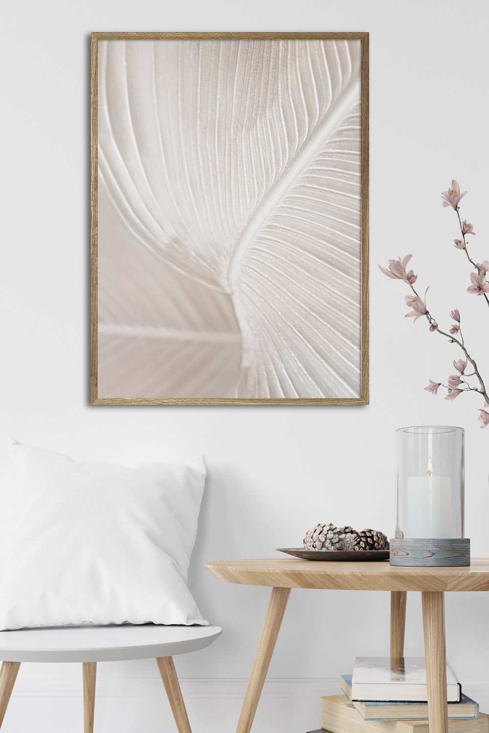 Постер Светло-Бежевые Листья