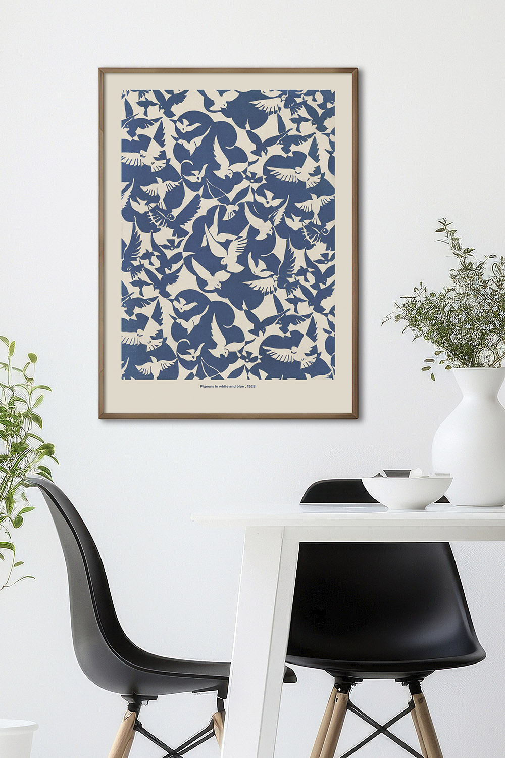 Постер Pigeons in White and Blue