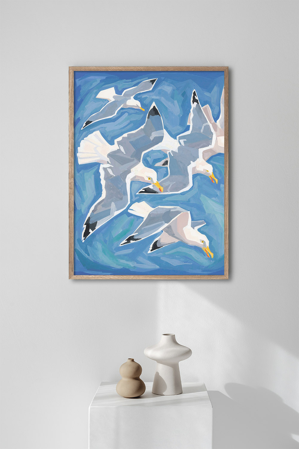 Постер Five Flying Seagulls