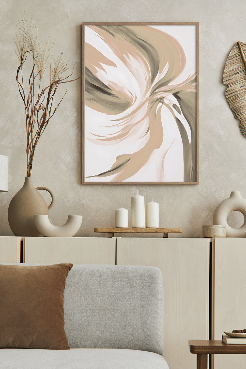 Постер Абстракция Бежевая
