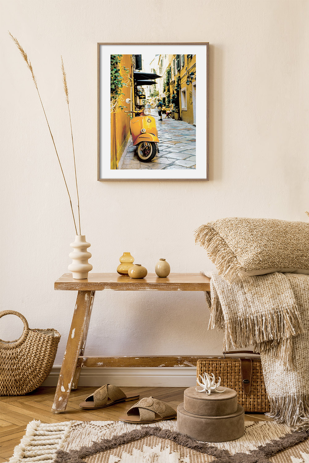 Постер Желтая Vespa