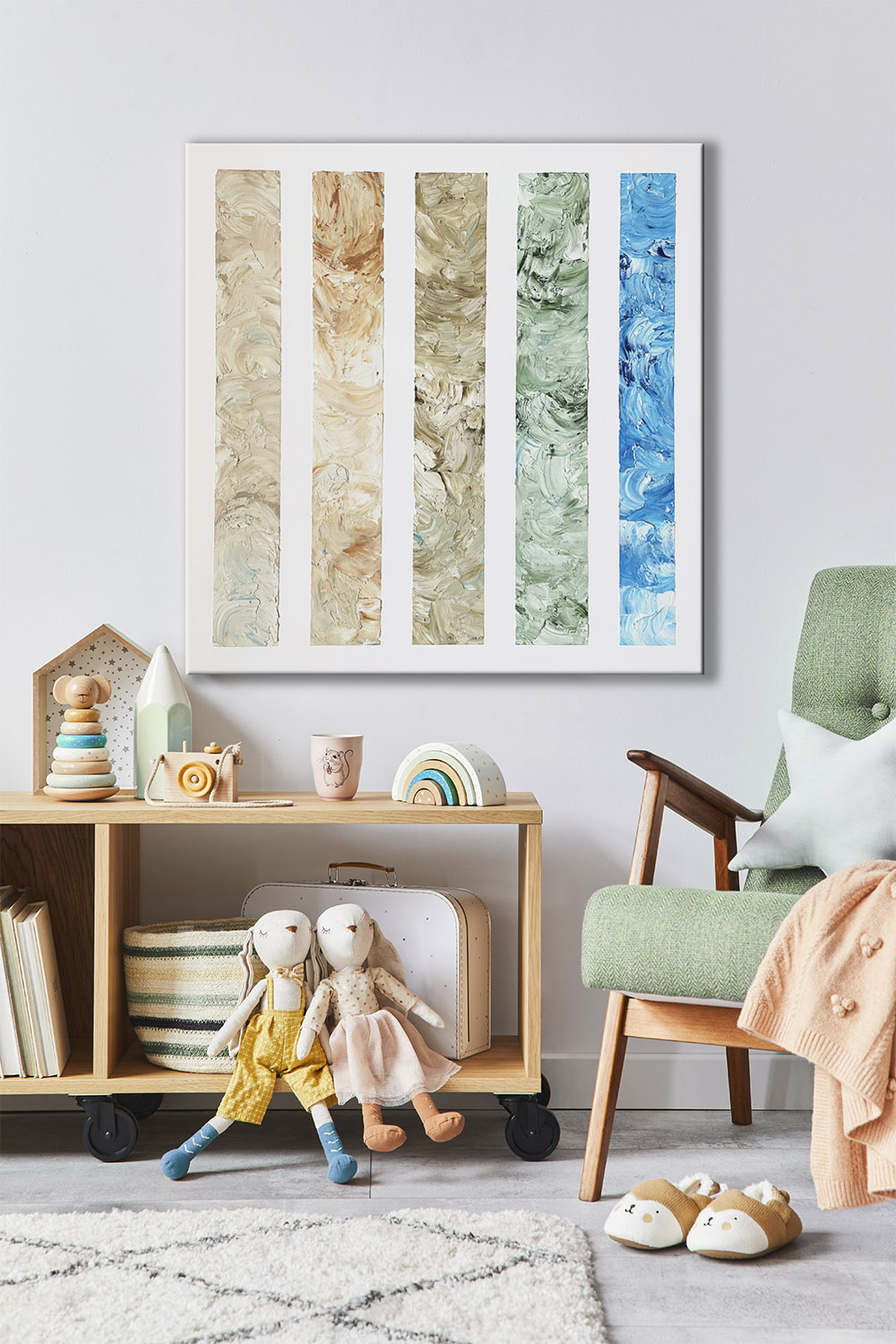 Картина на холсте DECORMARKT Линии, 80х80 см