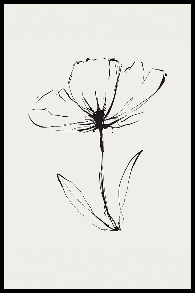 Постер Цветок из Линий