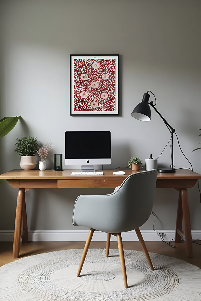 Постер Красный Орнамент