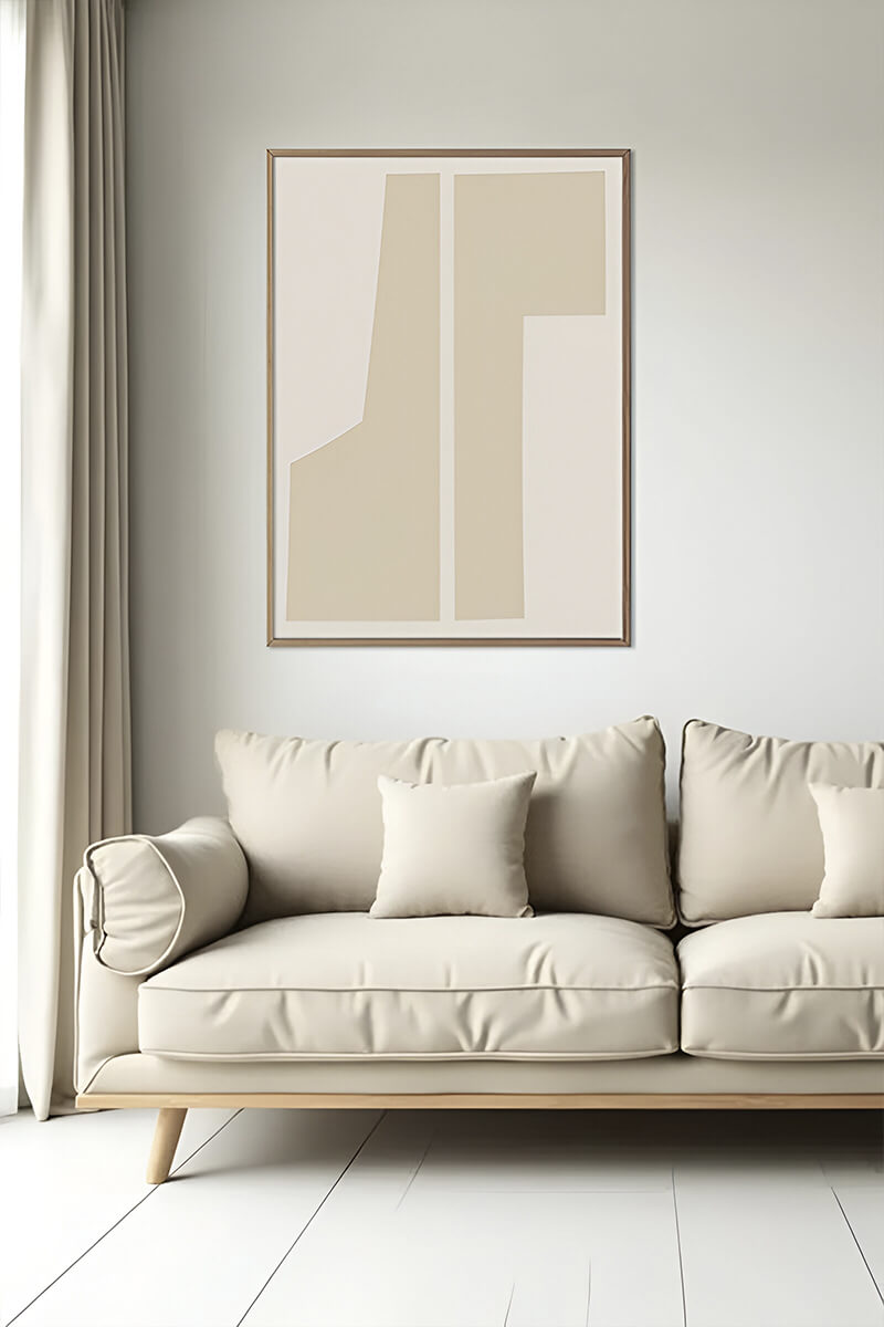 Постер Две Бежевые Фигуры