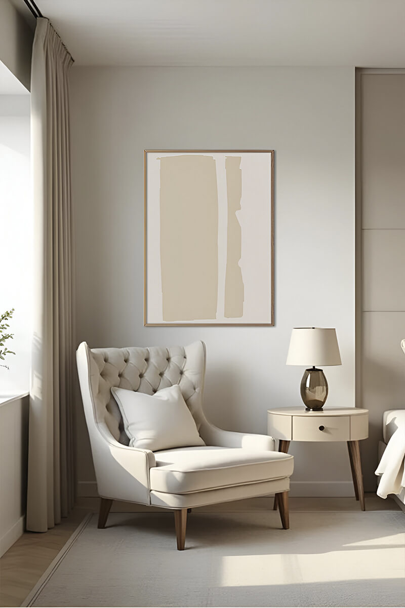 Постер Абстрактные Бежевые Формы