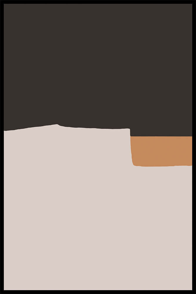 Постер Темная и Бежевая Абстракция