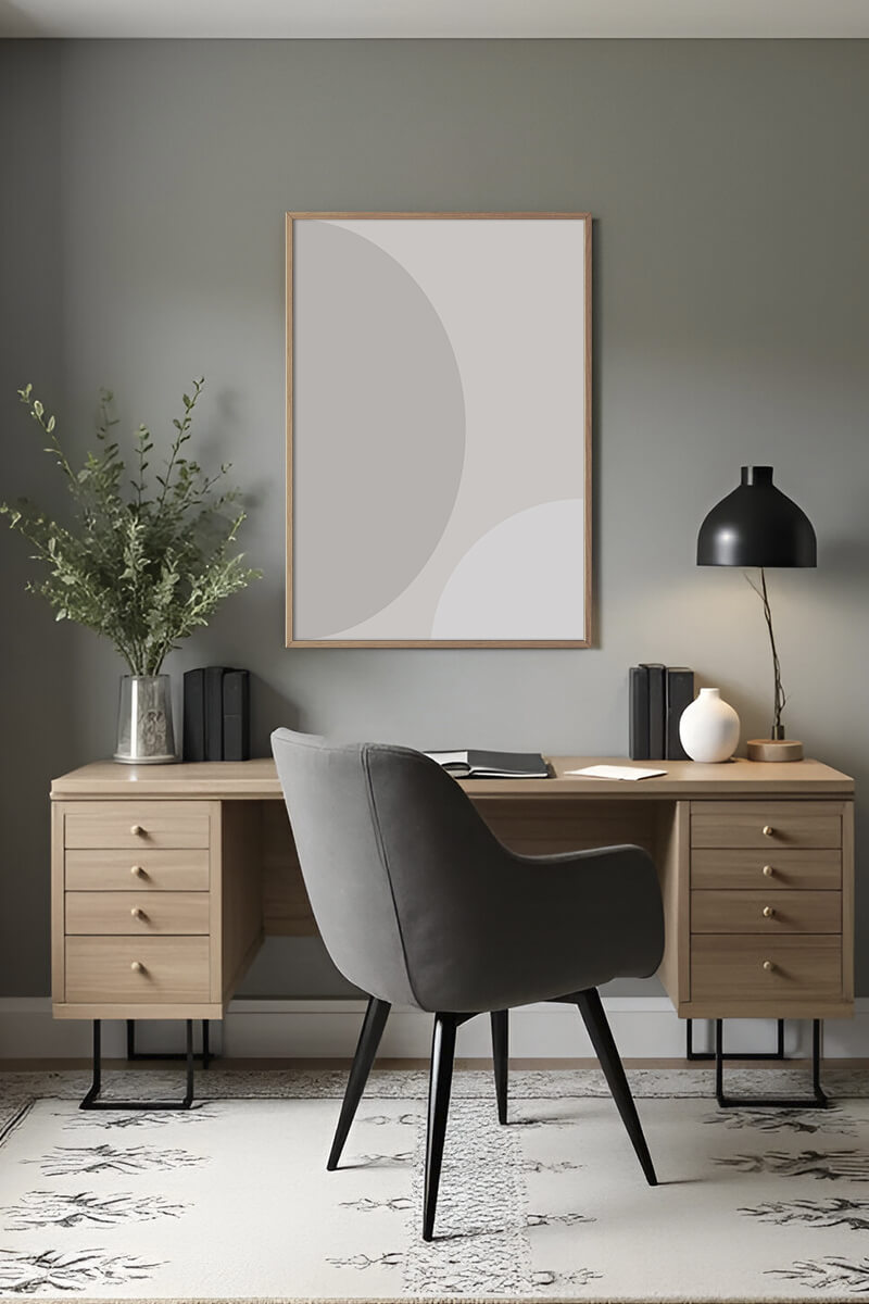 Постер Круги на Бежевом Фоне