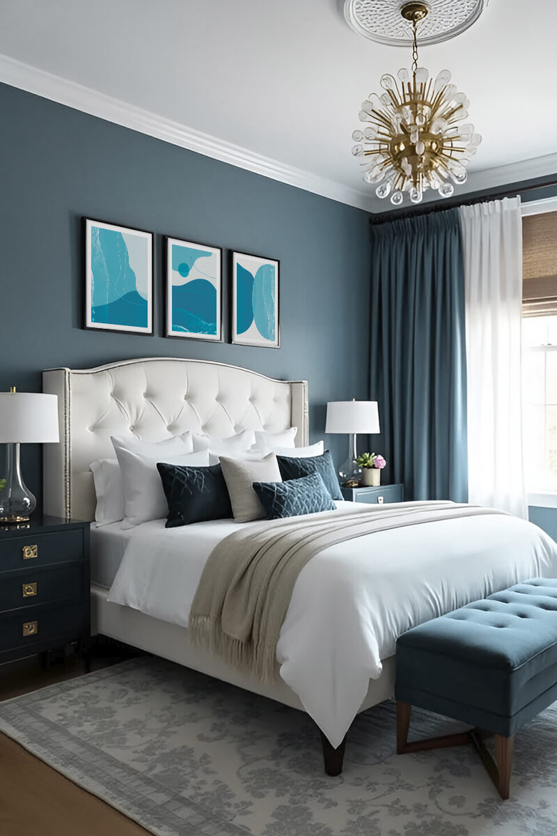 Постер Синяя и Голубая Абстракция №2