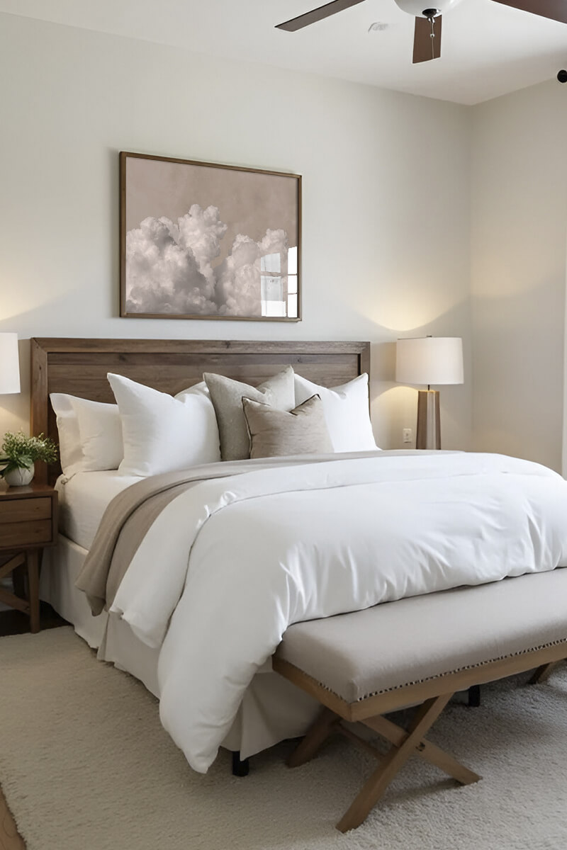 Постер Облака на Бежевом Фоне