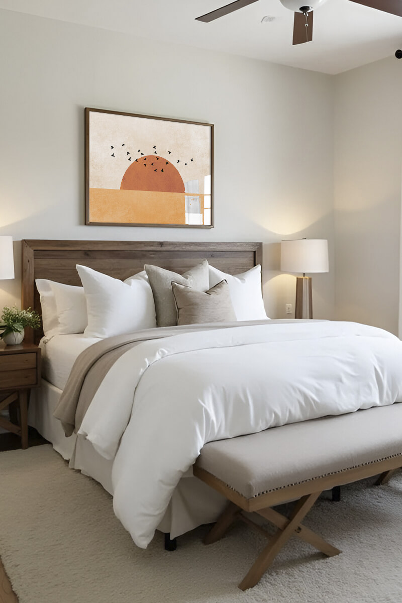 Постер Птицы на Фоне Солнца