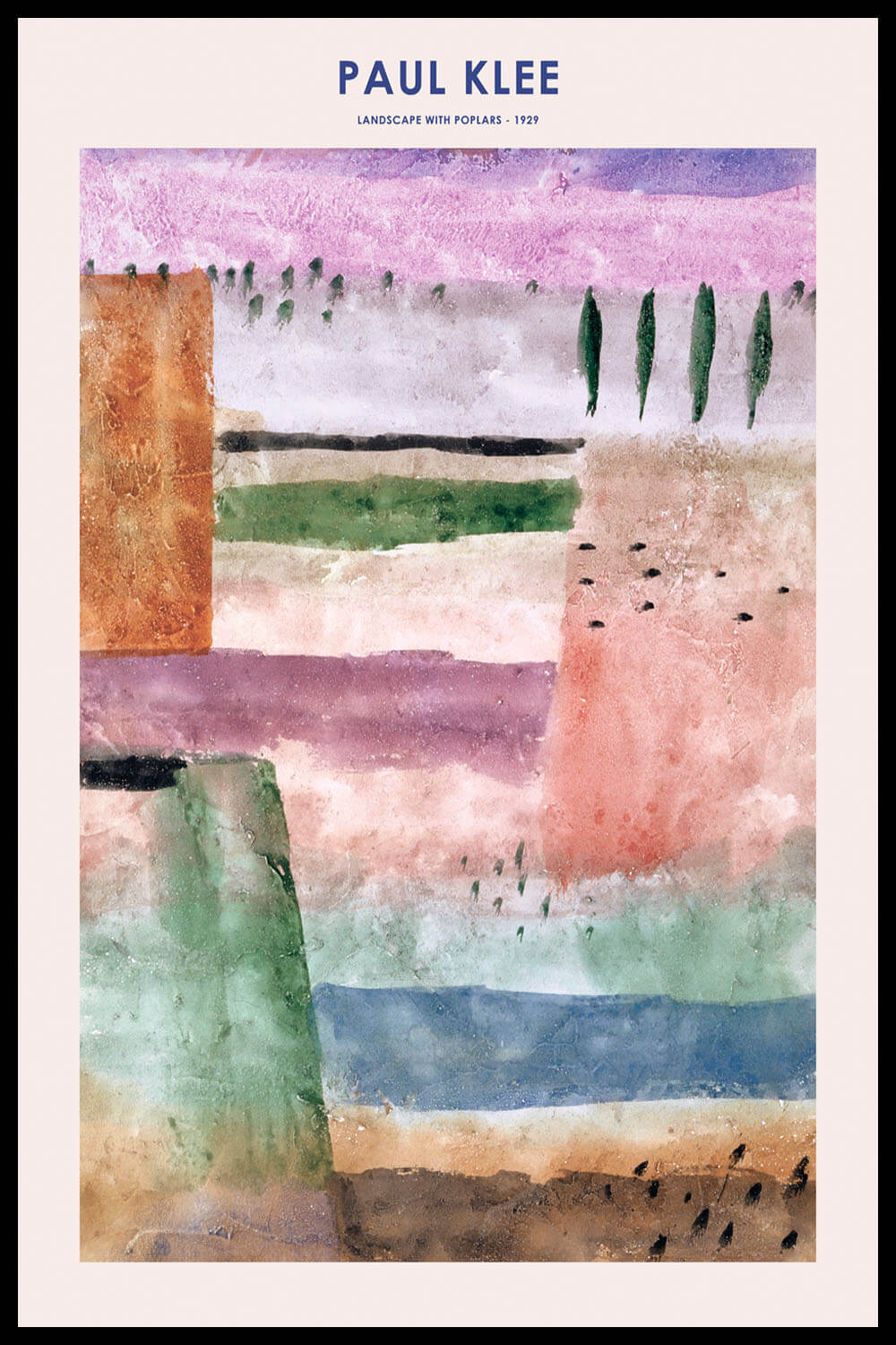 Постер Paul Klee Landscape With Poplars