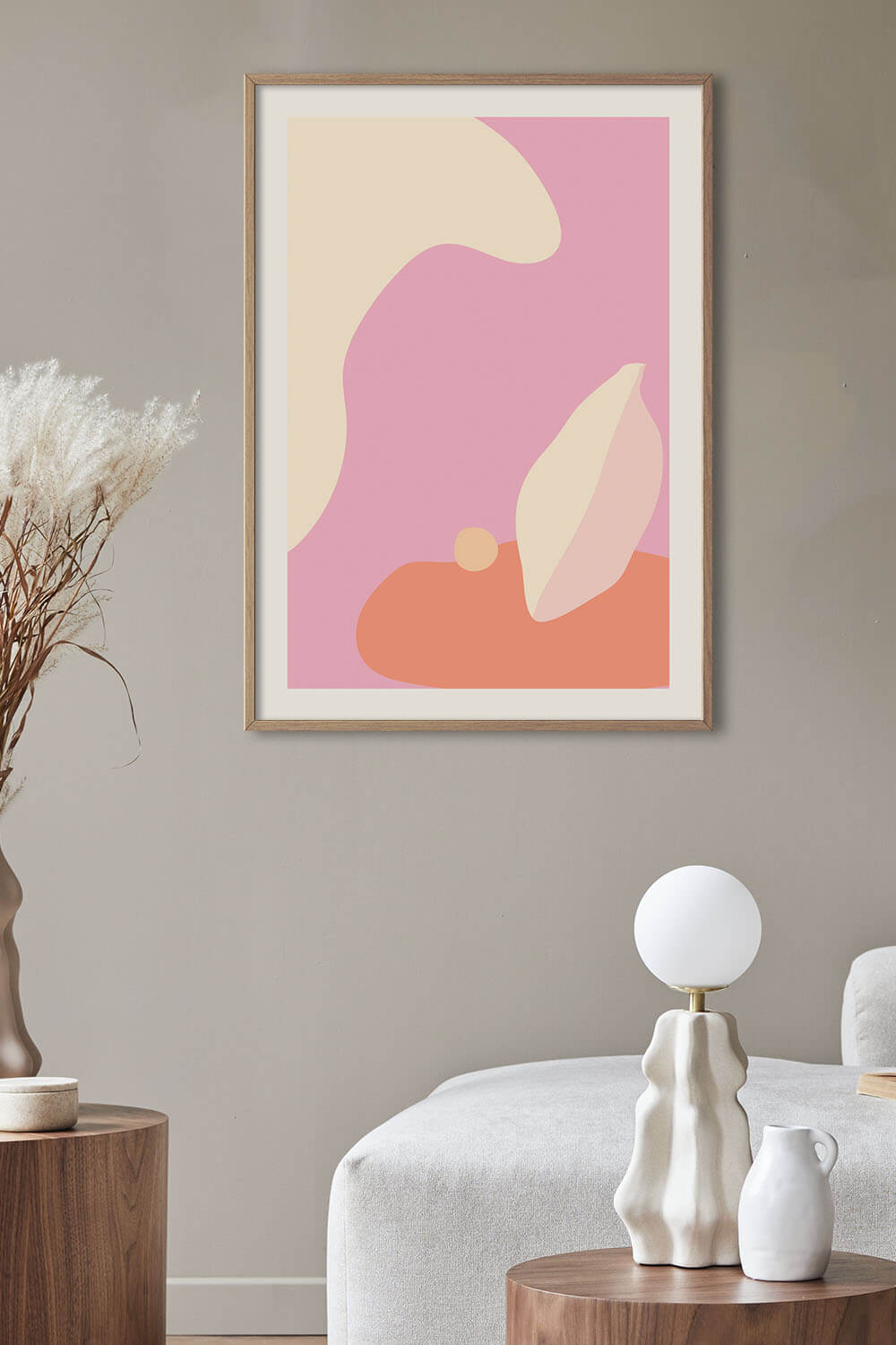 Постер Розово-Желтая Абстракция