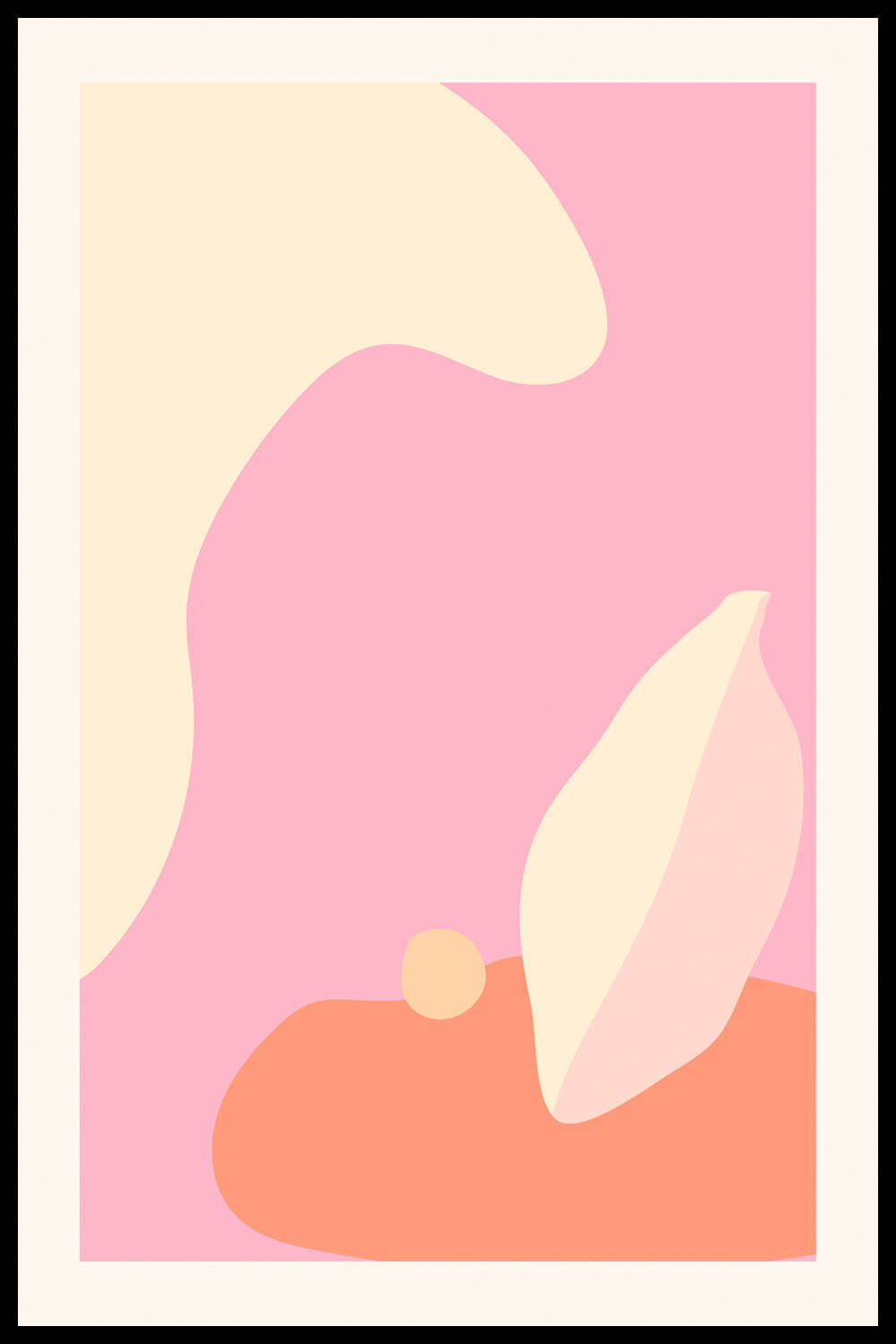 Постер Розово-Желтая Абстракция