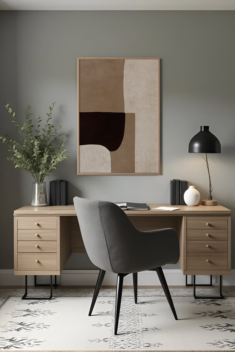 Постер Черно-Коричневая Абстракция №1