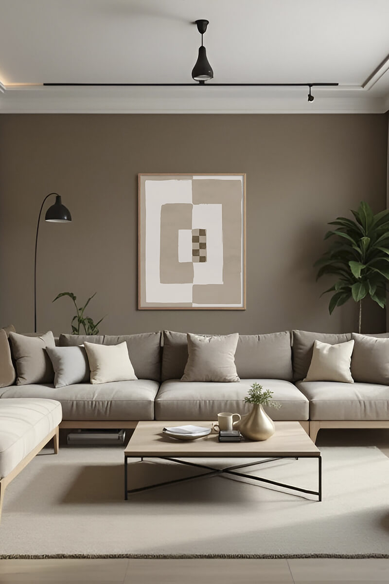 Постер Бежевые Фигуры