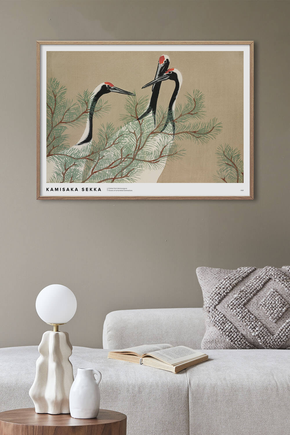 Постер Kamisaka Sekka Cranes from Momoyogusa