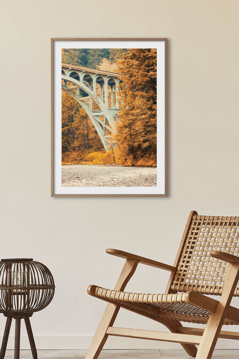 Постер Мост в Осеннем Лесу