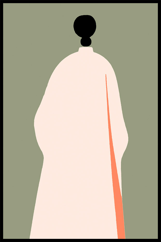 Постер Девушка в Кимоно